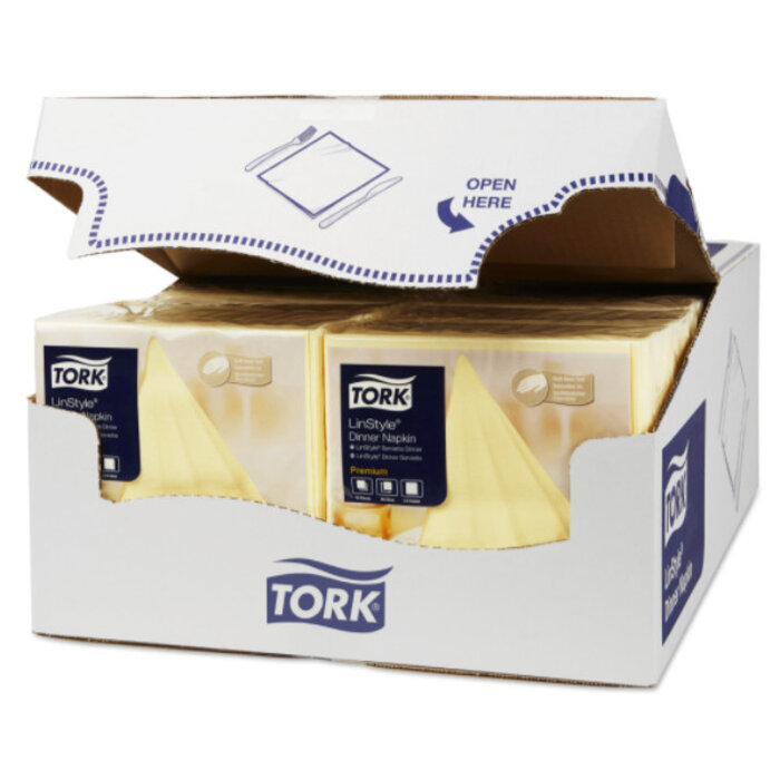 Tork Tork LinStyle® servet 39x39cm 1/4-vouw champagne 12x50