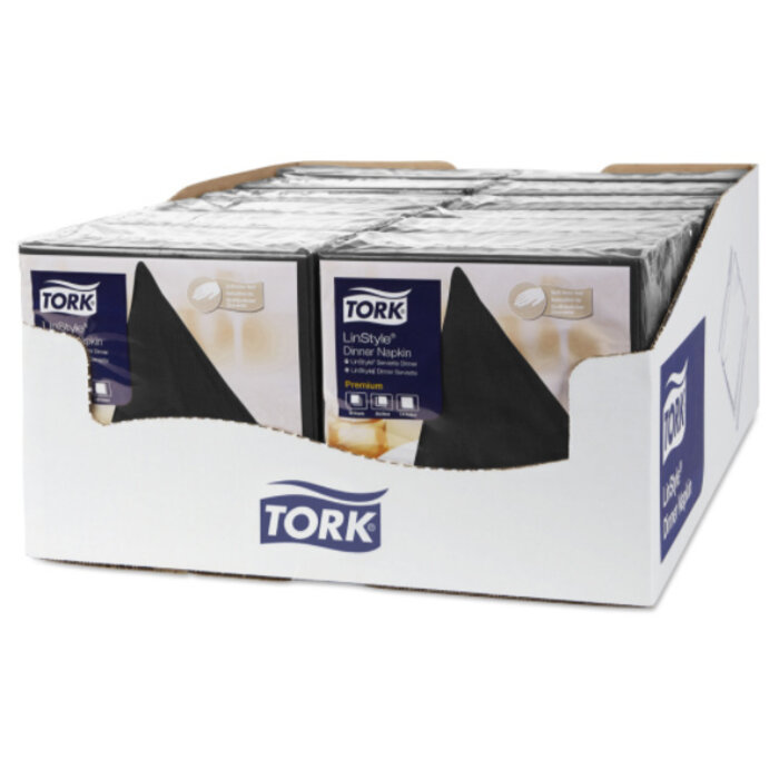 Tork Tork LinStyle® servet 39x39cm 1/4-vouw zwart 12x50