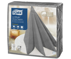 Tork Tork LinStyle® servet 39x39cm 1/4-vouw grijs 12x50