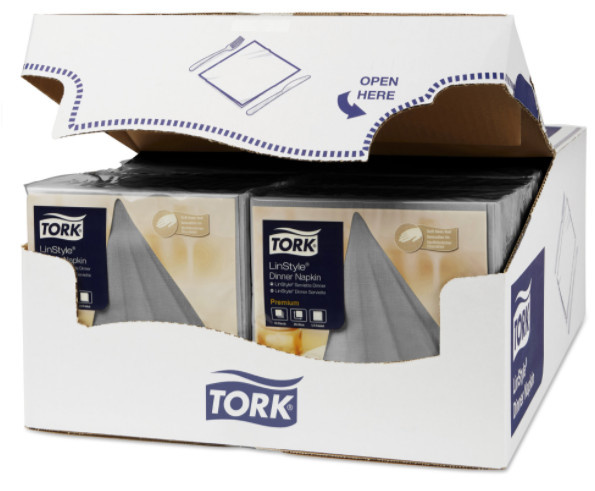 Tork Tork LinStyle® servet 39x39cm 1/4-vouw grijs 12x50