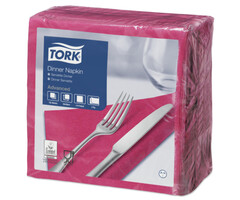 Tork Tork tissue servet 39x39cm 2-laags 1/4-vouw fuchsia 12x150