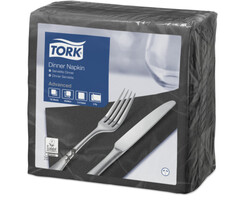 Tork Tork tissue servet 39x39cm 2-laags 1/4-vouw zwart 12x150