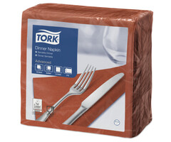 Tork Tork tissue servet 39x39cm 2-laags 1/4-vouw terracotta 12x150