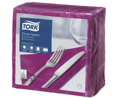 Tork Tork tissue servet 39x39cm 2-laags 1/4-vouw plum 12x150