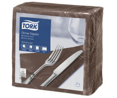 Tork Tork tissue servet 39x39cm 2-laags 1/4-vouw cocoa 12x150