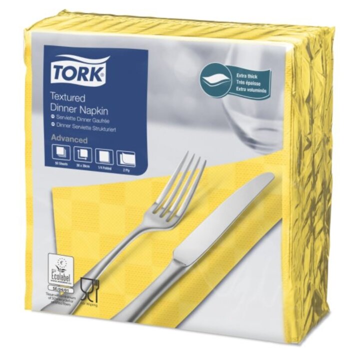Tork Tork NexxStyle® servet 38x39cm 2-laags 1/4-vouw passion yellow 18x50