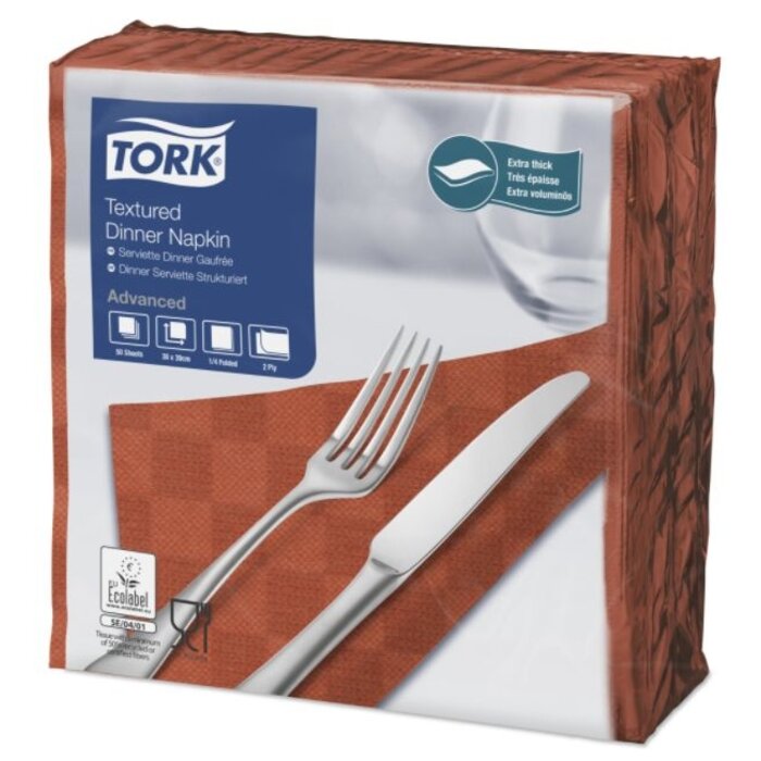 Tork Tork NexxStyle® servet 38x39cm 2-laags 1/4-vouw terracotta 18x50