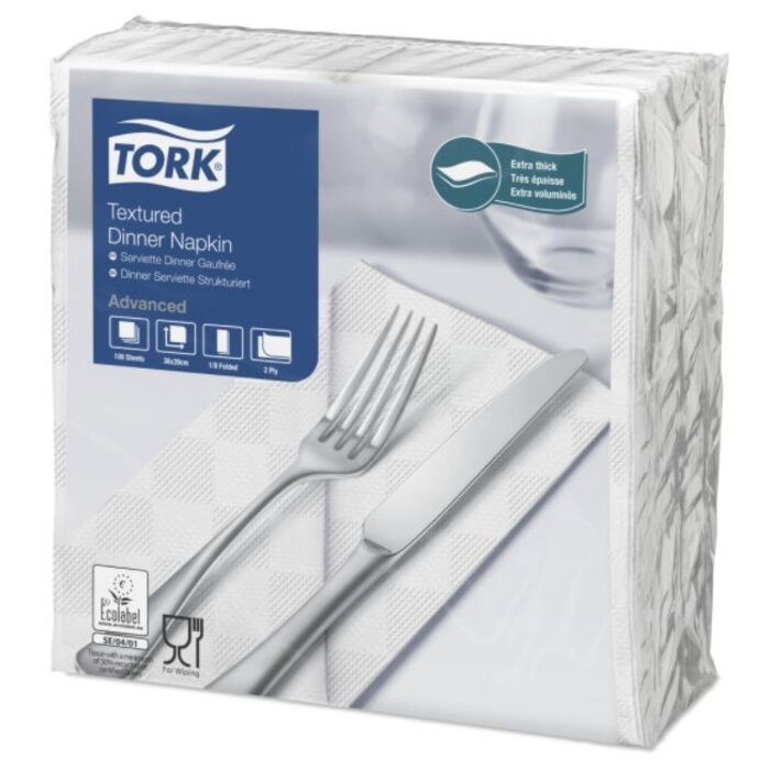Tork Tork NexxStyle® servet 38x39cm 2-laags 1/8-vouw wit 12x100