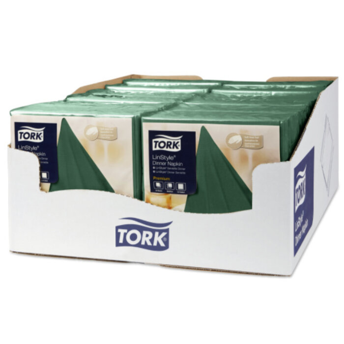 Tork Tork LinStyle® servet 39x39cm 1/4-vouw mountain pine green 12x50