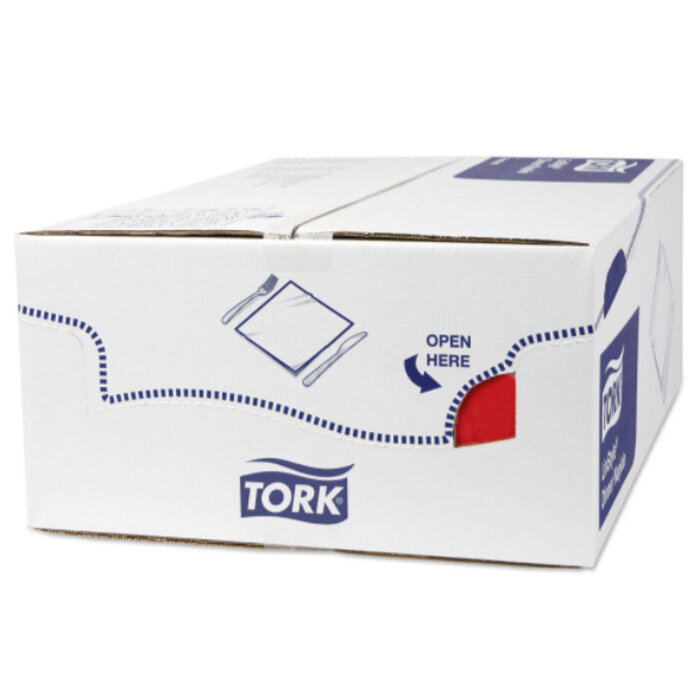 Tork Tork LinStyle® servet 39x39cm 1/4-vouw rood 12x50