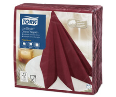 Tork Tork LinStyle® servet 39x39cm 1/4-vouw burgundy 12x50