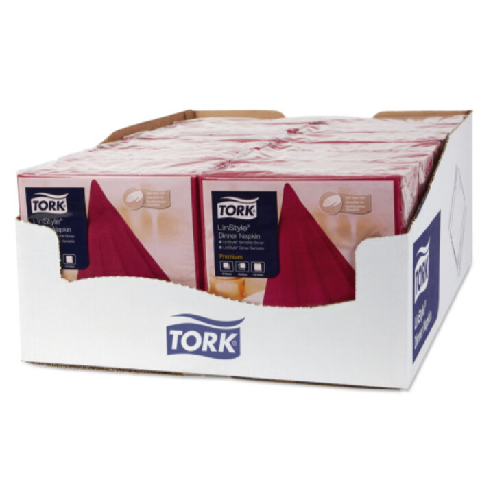 Tork Tork LinStyle® servet 39x39cm 1/4-vouw burgundy 12x50