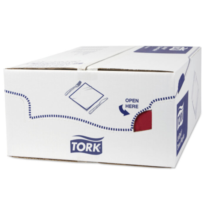 Tork Tork LinStyle® servet 39x39cm 1/4-vouw burgundy 12x50