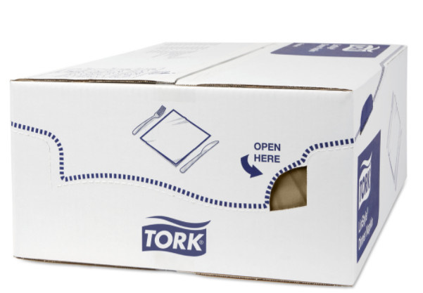 Tork Tork LinStyle® servet 39x39cm 1/4-vouw biscuit 12x50
