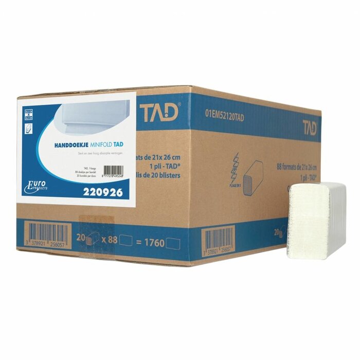 Euro Products Euro Products 2 laags Vouwhanddoekjes Euro Minifold cellulose