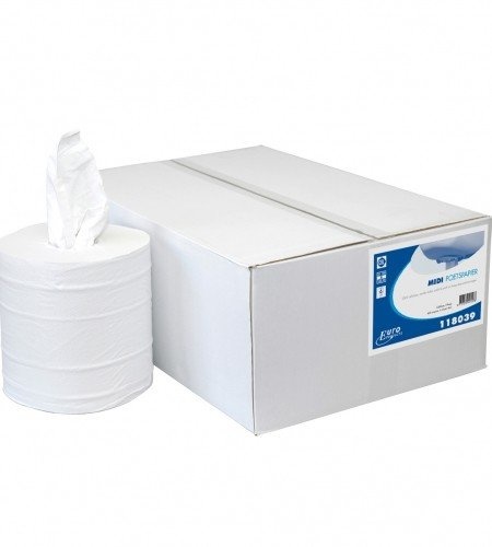 Euro Products Euro Products 2-laags Midi poetspapier Cellulose kokerloos