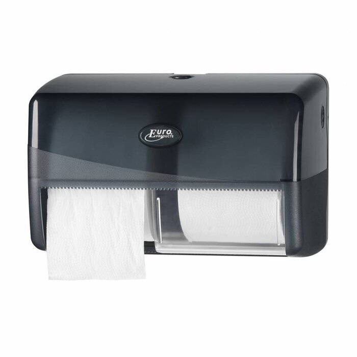 Euro Products Euro Products Pearl Black Duo toiletrolhouder - Compact, traditioneel