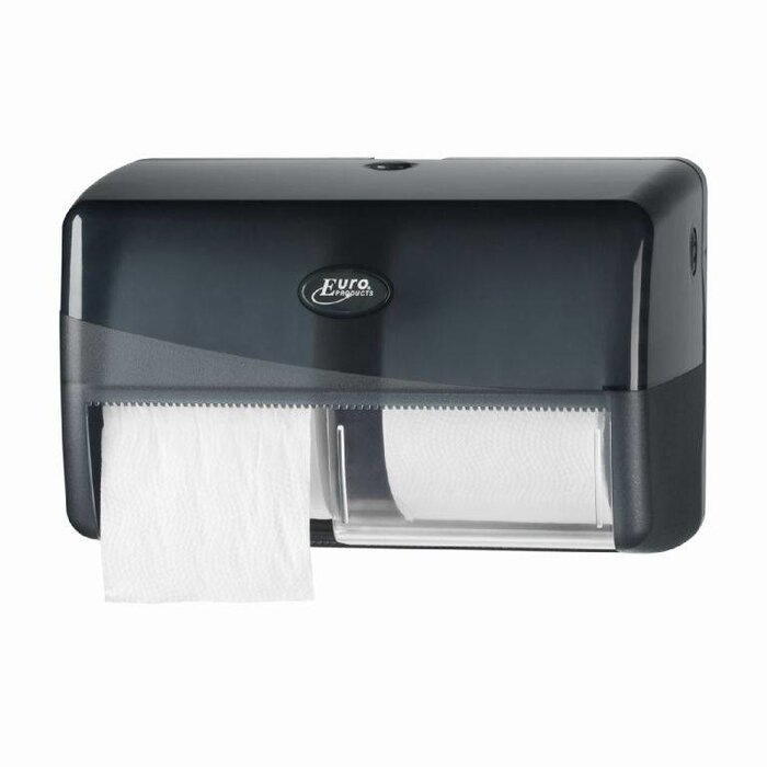 Euro Products Euro Products Pearl Black Duo toiletrolhouder - Coreless