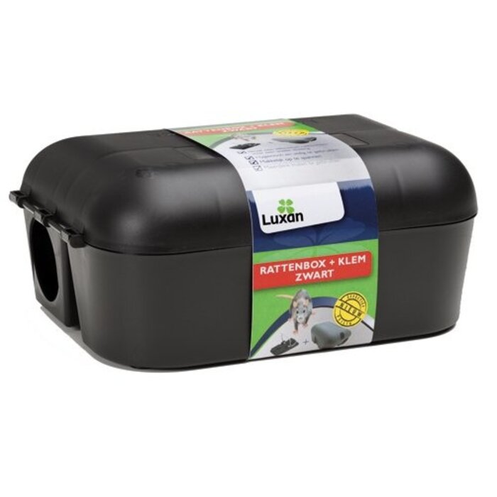 Luxan Luxan Rattenbox + Klem Zwart, tegen ratten