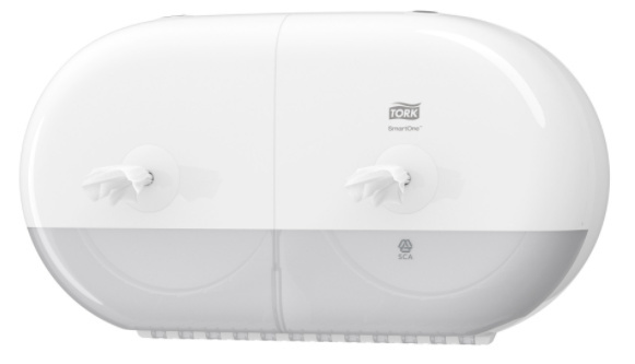 Tork Tork SmartOne® Mini Twin Toiletpapier Dispenser Kunststof Elevation Wit T9
