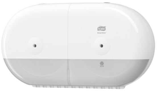 Tork Tork SmartOne® Mini Twin Toiletpapier Dispenser Kunststof Elevation Wit T9
