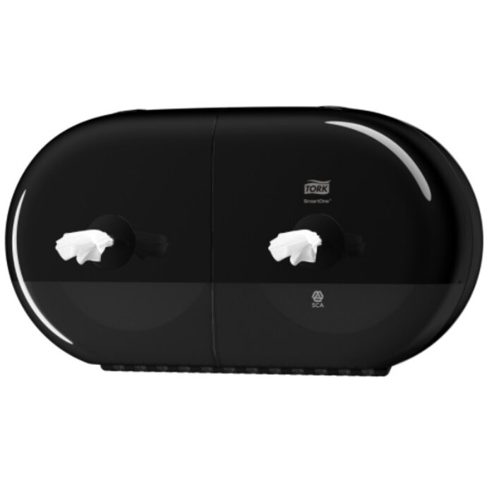 Tork Tork SmartOne® Mini Twin Toiletpapier Dispenser Kunststof Elevation Zwart T9