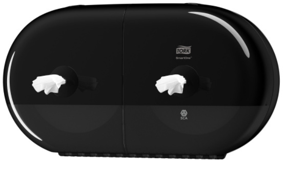 Tork Tork SmartOne® Mini Twin Toiletpapier Dispenser Kunststof Elevation Zwart T9