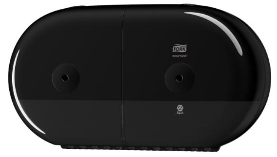 Tork Tork SmartOne® Mini Twin Toiletpapier Dispenser Kunststof Elevation Zwart T9