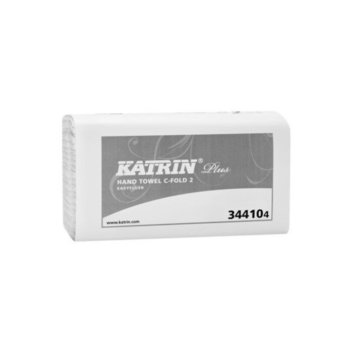 Katrin Plus handdoek C-vouw Easy Flush 2-laags 24x100 stuks