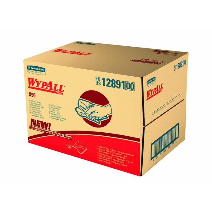 Kimberly Clark  WYPALL* X90 Doeken - Draagdoos - Blauw