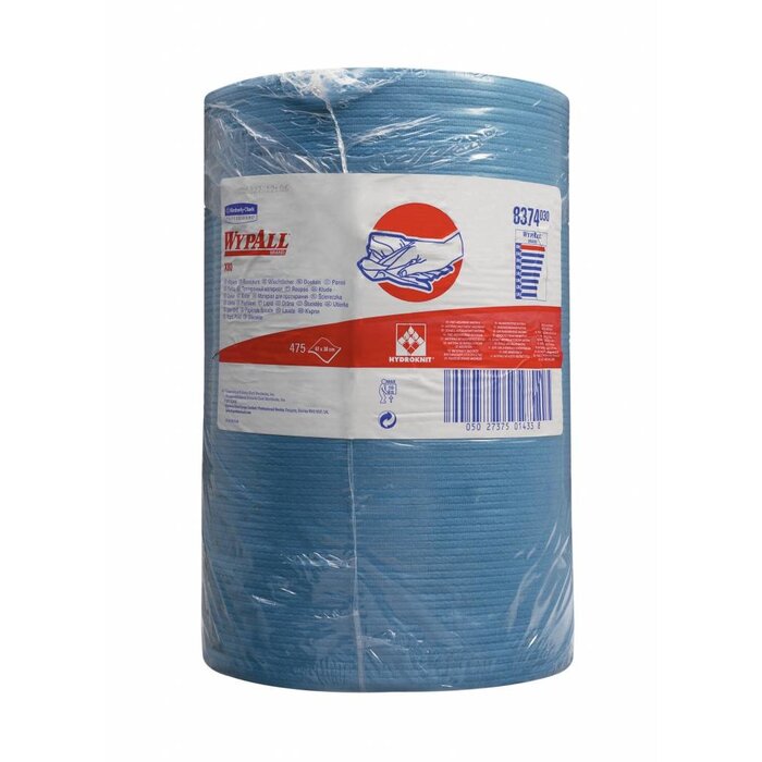 Kimberly Clark WYPALL* X80 Doeken - grote rol - Staalblauw