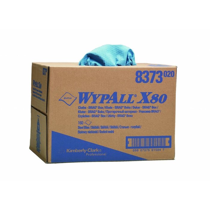 Kimberly Clark  WYPALL* X80 Doeken - Draagdoos - Staalblauw