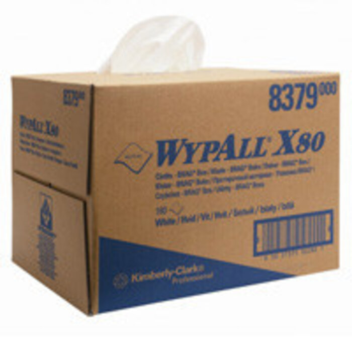 Kimberly Clark  WYPALL* X80 Doeken - Draagdoos - Wit