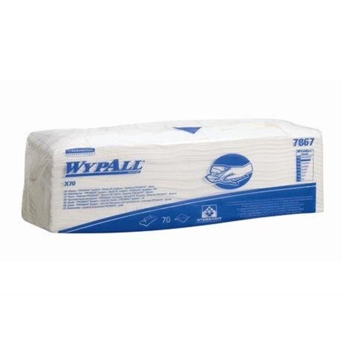 Kimberly Clark  WYPALL* X70 Doeken - Gevouwen - Wit