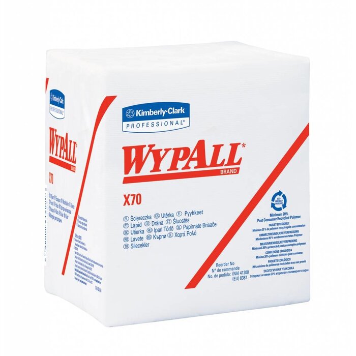 Kimberly Clark WYPALL* X70 Doeken - 1/4 Gevouwen - Wit