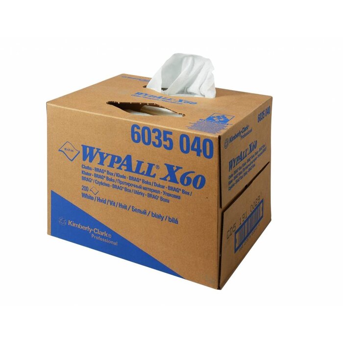 Kimberly Clark  WYPALL* X60 Doeken - Draagdoos - Wit