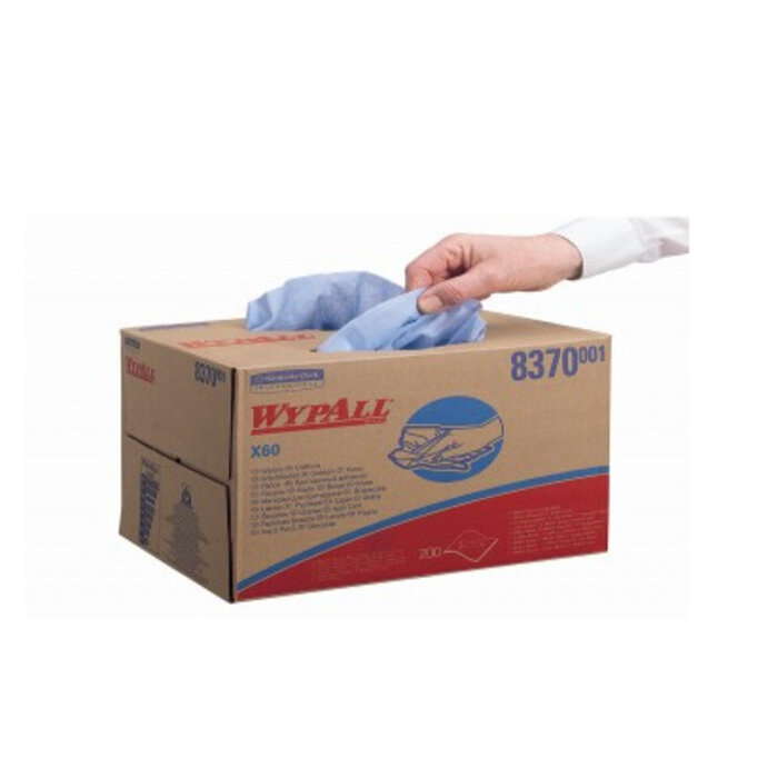 Kimberly Clark  WYPALL* X60 Doeken - Draagdoos - Blauw