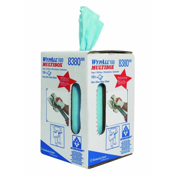 Kimberly Clark  WYPALL* X60 Doeken - combirol - Blauw