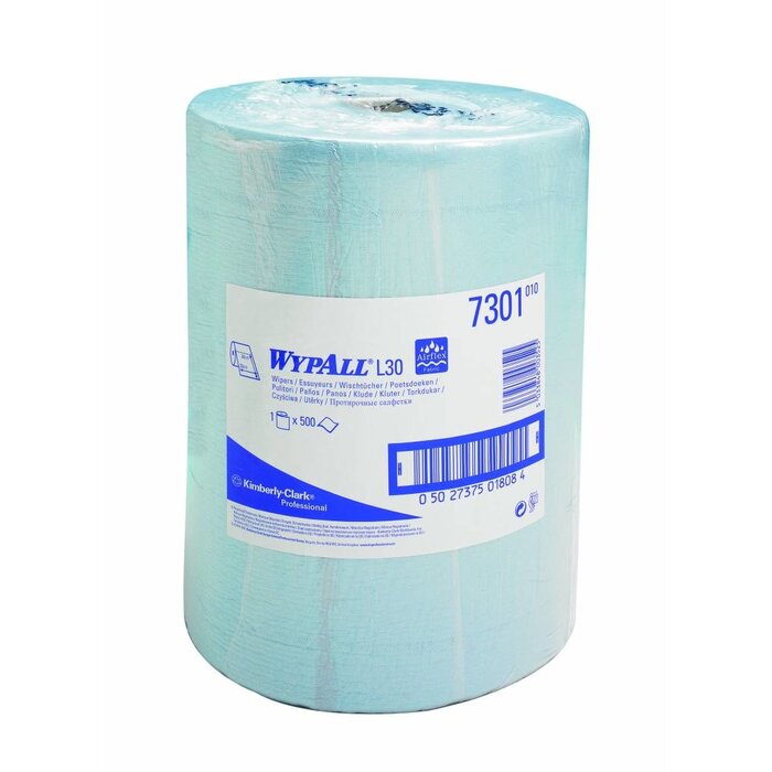 Kimberly Clark WYPALL* L30 Poetsdoeken - grote rol - Blauw