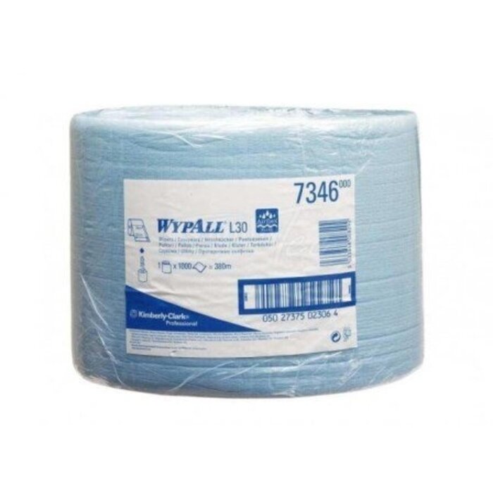 Kimberly Clark WYPALL* L30 Poetsdoeken - grote rol - Blauw