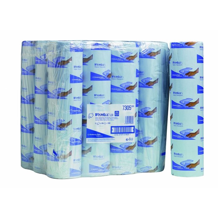 Kimberly Clark WYPALL* L30 Poetsdoeken - Kleine rollen - Blauw