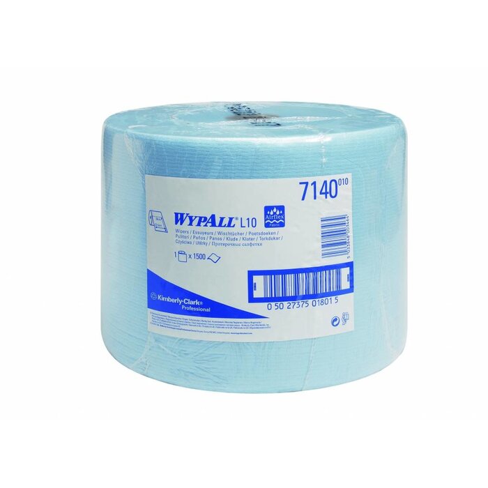 Kimberly Clark  WYPALL* L10 Poetsdoeken - grote rol - Blauw