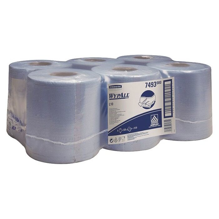 Kimberly Clark WYPALL* L10 Poetsdoeken - Centrefeed Rol - Blauw