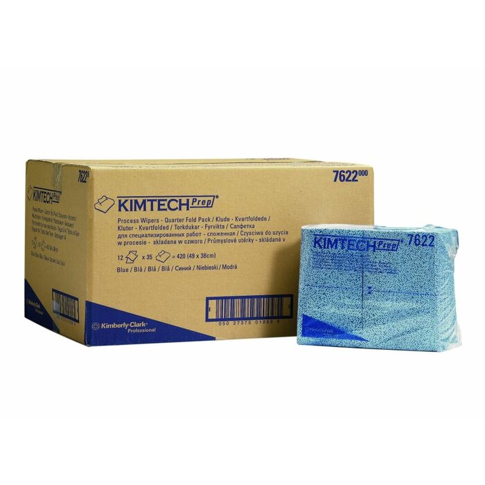 Kimberly Clark  KIMTECH* Poetsdoeken - 1/4 Gevouwen - Blauw