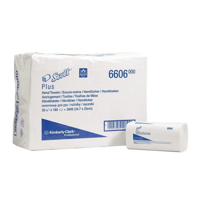 Kimberly Clark SCOTT® PLUS Handdoeken - Intergevouwen / Klein - Wit