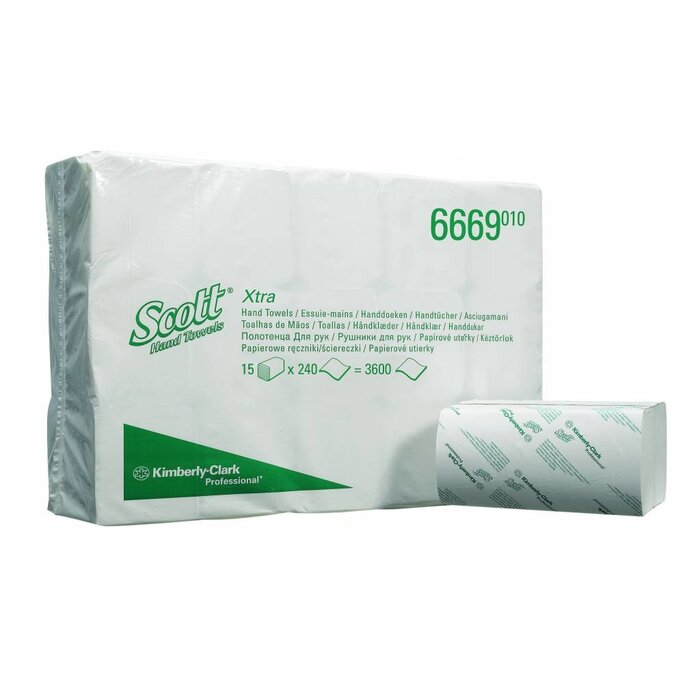 Kimberly Clark SCOTT® XTRA Handdoeken - Intergevouwen / Medium - Wit