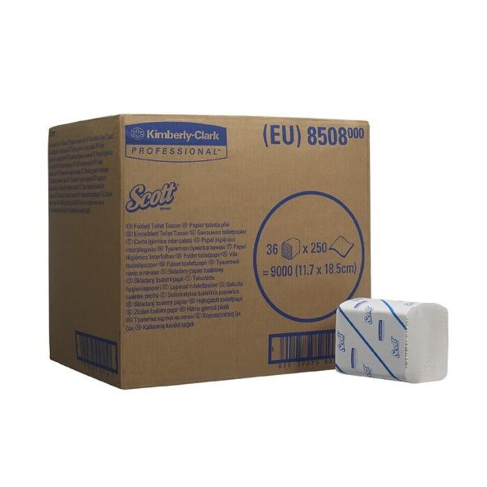 Kimberly Clark SCOTT® 36 Toilettissue - Gevouwen / 250 - Wit