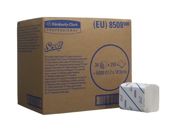 Kimberly Clark SCOTT® 36 Toilettissue - Gevouwen / 250 - Wit
