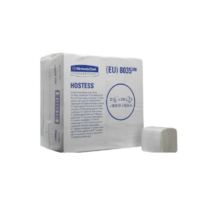 Kimberly Clark HOSTESS* 32 Toilettissue - Gevouwen / 250 - Wit