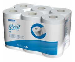 Kimberly Clark SCOTT® PERFORMANCE Toilettissue Rollen - Standaard / 600 - Wit